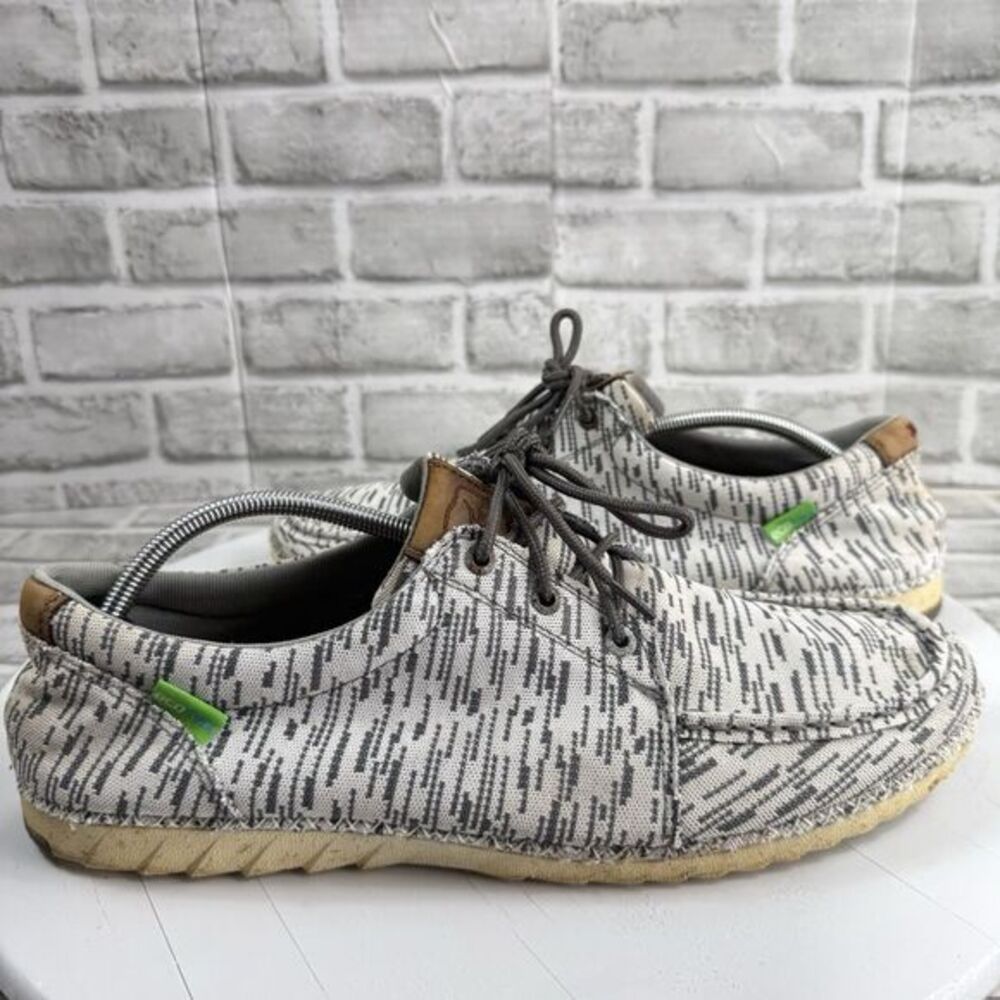 Twisted X  Zero-X White & Grey Canvas Lace Up Casual Shoe Men Size 13 M